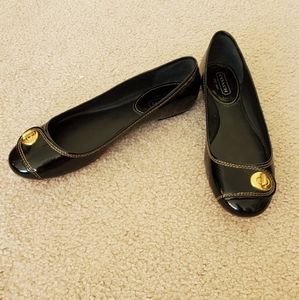 Classic Black Coach flats